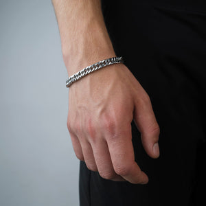 Platte Cuban armband 8mm