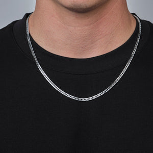Platte Cuban ketting 4mm