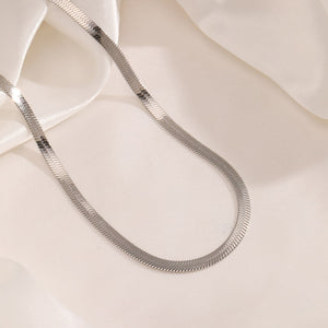 Platte ketting 4mm