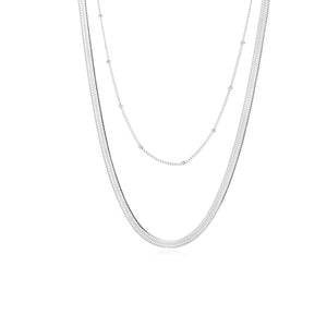 Platte ketting tweelaags