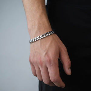 Platte schakel armband 10mm