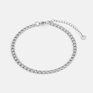 Platte schakel armband 4mm