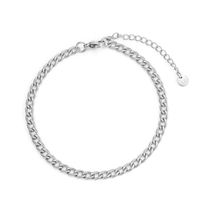 Platte schakel armband 4mm