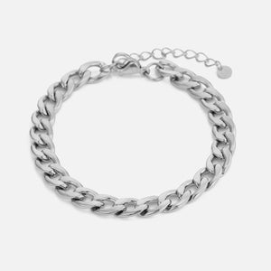 Platte schakel armband 8mm