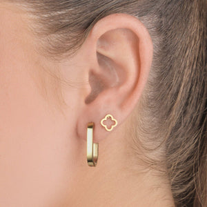 Rechthoekige oorbellen goud