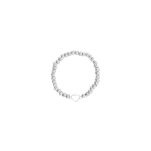Ring balletjes hartje stretch