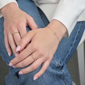 Ring balletjes stretch goud