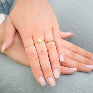 Ring boho dots goud