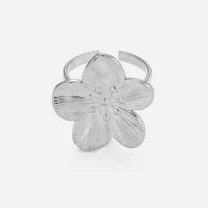 Ring botanical bloom zilver