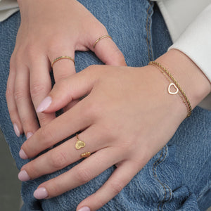 Ring croissant dun goud