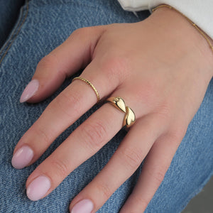 Ring croissant dun goud