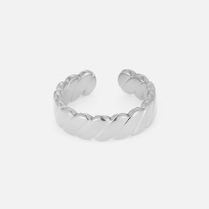 Ring croissant zilver