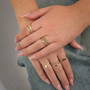 Ring dubbel gevormd goud