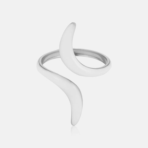 Ring dubbele witte golf
