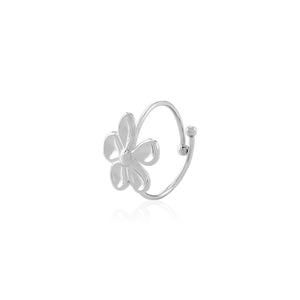 Ring flower zilver