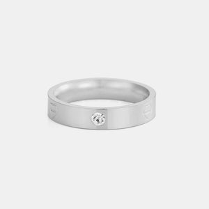 Ring gegraveerde hartjes en steentjes