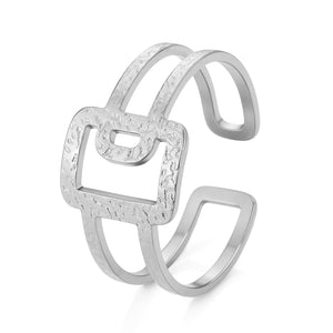 Ring gehamerde vierkanten