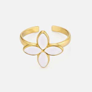 Ring gekleurde bloem goud