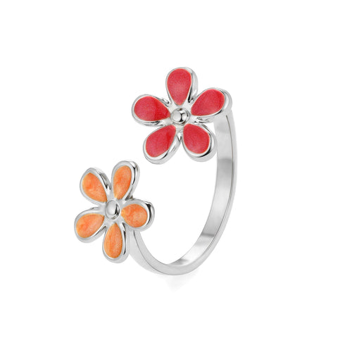 Ring gekleurde bloemen