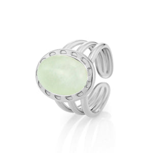 Ring layered with natural turquoise stone