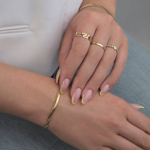 Ring glamour hartje goud