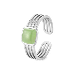 Ring groene natuursteen