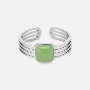 Ring groene natuursteen