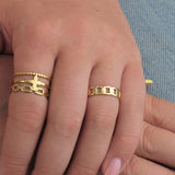 Ring kleine schakels goud