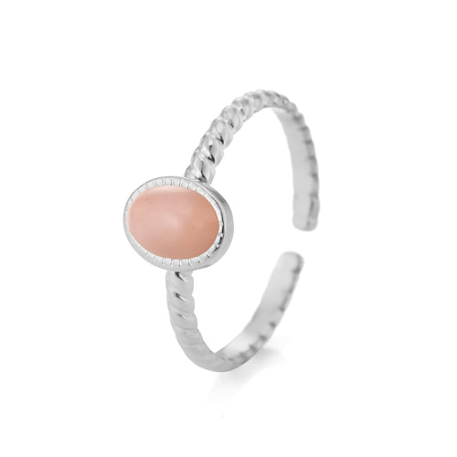 Ring motief rozen steen