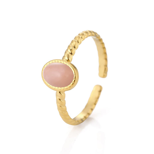 Ring motief rozen steen