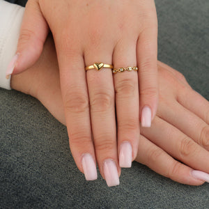 Ring oogjes goud