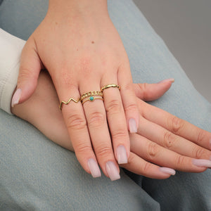 Ring ovale druppels goud