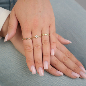 Ring parel kruis goud
