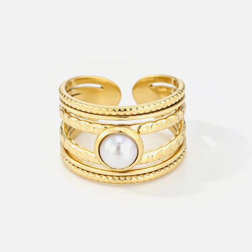 Multi-band pearl ring