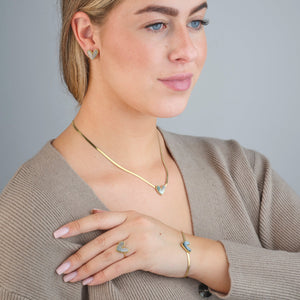 Ring parelmoer goud