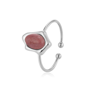 Ring roze edelsteen