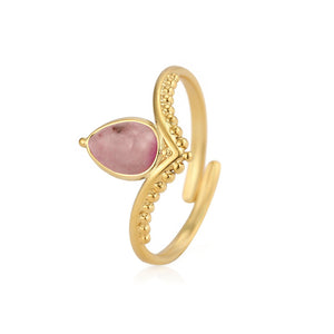 Ring rozenkwarts goud