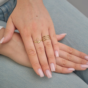 Ring rozenkwarts goud
