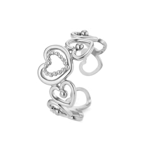 Ring stacked hearts