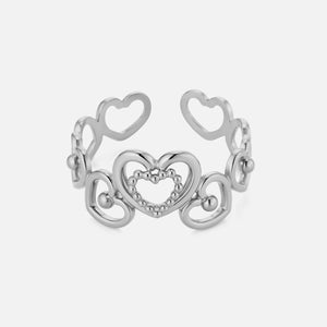 Ring stacked hearts