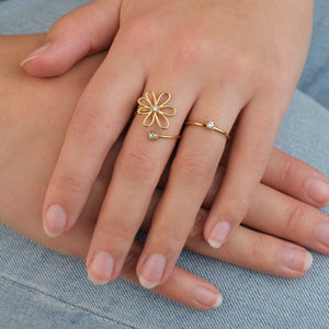 Ring steentje goud