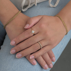 Ring steentjes wit goud