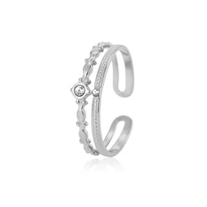 Ring tweelaags strass