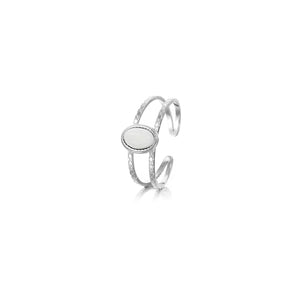 Ring witte steen