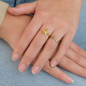 Ring zeester goud