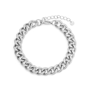 Schakel armband 10mm Zilver