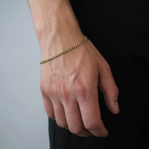 Schakel armband 4mm Goud
