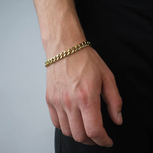 Schakel armband 8mm Goud