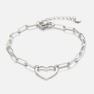 Schakelarmband grote hart