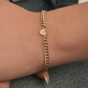Schakelarmband hart - Goud